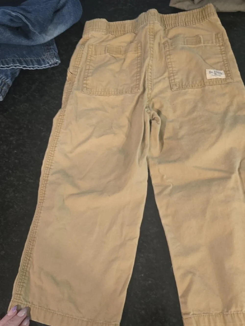 4t Boys Pant Lot Of 4. Kids Tan, Blue & Olive Casual Bottoms
